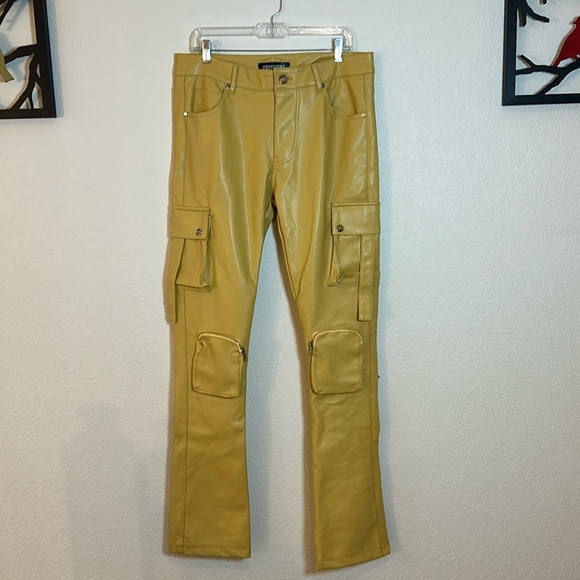 PHEELINGS NEVER LOOK BACK LEATHER CARGO STACK WHEAT YELLOW, men’s size 34 - Picture 14 of 16
